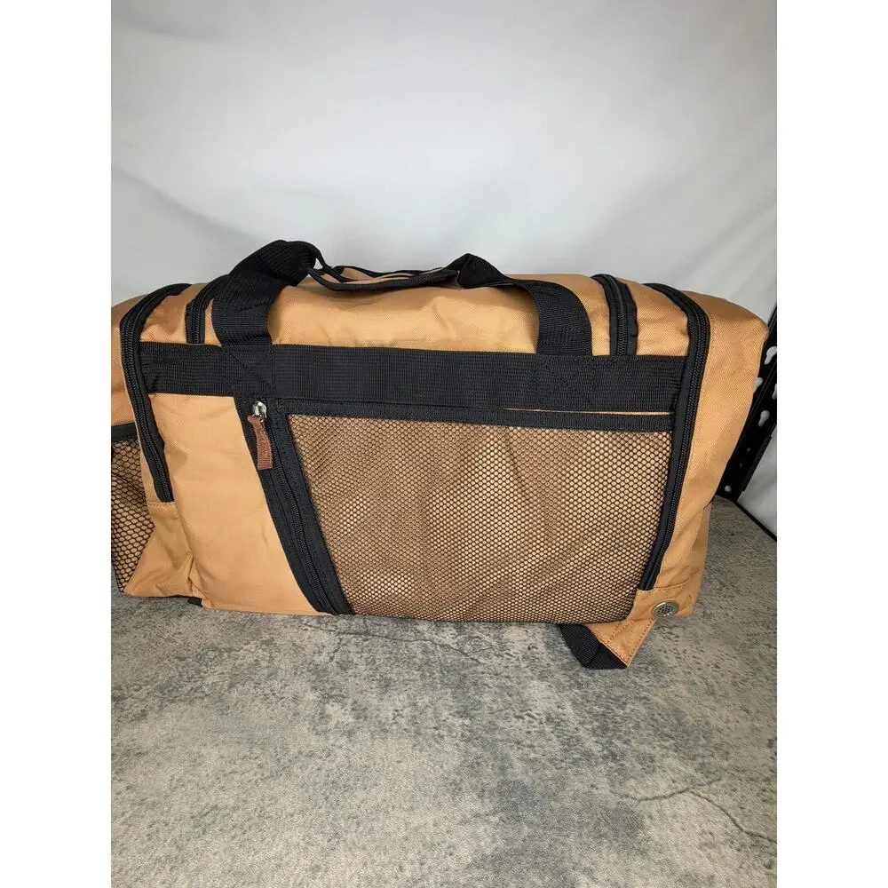 3-in-1 39L Sports Travel Duffel Bag, Gym Bag, Weekender Overnight Backpack-Brown